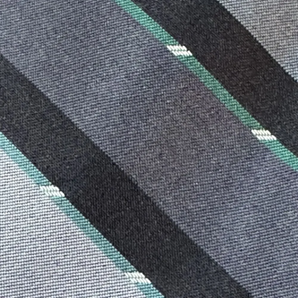 Salem Town Tie Men’s Regimental Striped Necktie Gray Black Green Polyester USA